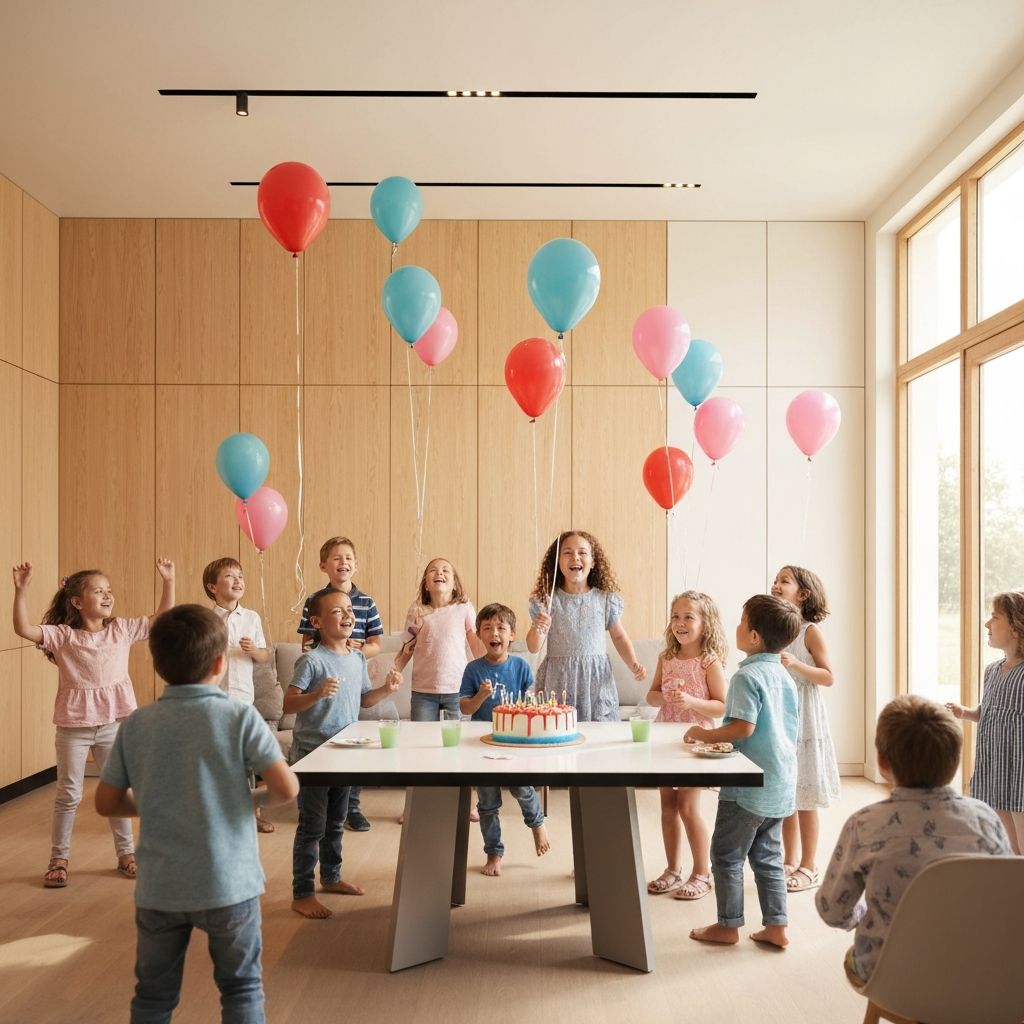Birthday party in clubhouse party room
